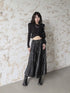 Crinkle Gloss Maxi Skirt